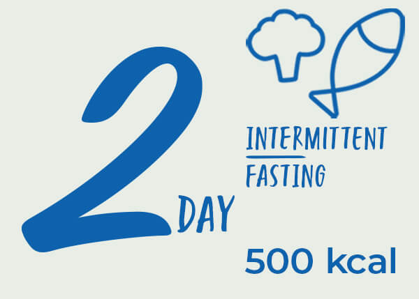 2-Tage LOW CARB Menü, für das Intermittierende Fasten 5:2