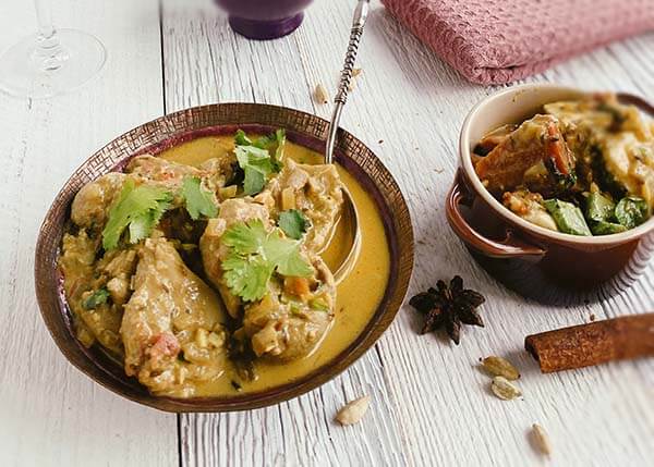 Hähnchencurry mit „Chennai“-Gemüse