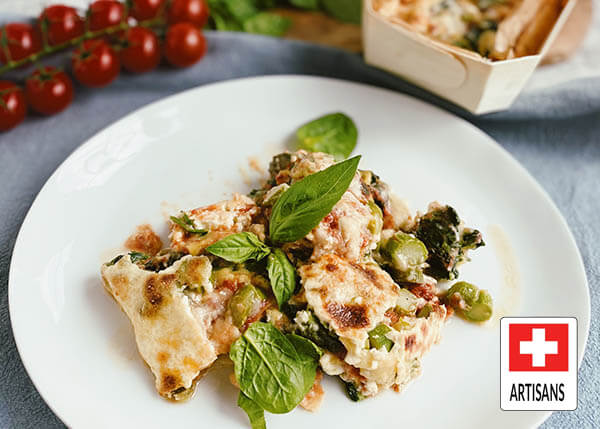 Seasonal vegetable lasagna