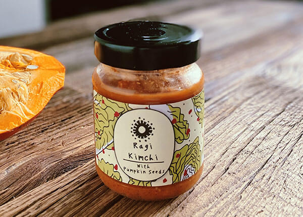 Kimchi mit Kürbiskernen