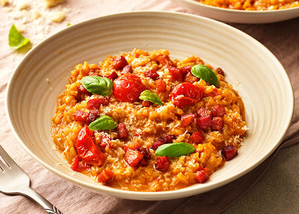 Tomato basil risotto