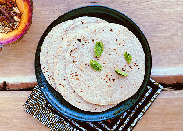 Roti, Indisches Vollkornbrot 68 % (4 Stück)