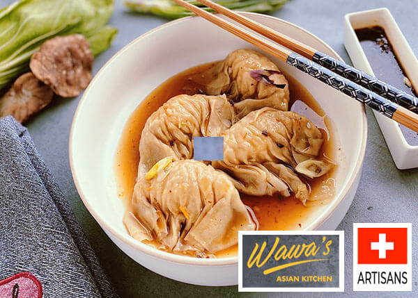 Tofu und Gemüse-Wontons