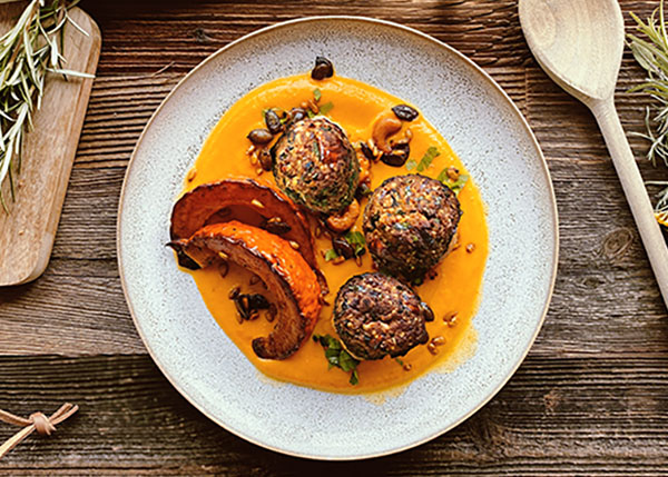 Boulettes végétariennes aux pleurotes et à la courge cuisinées de 2 façons
