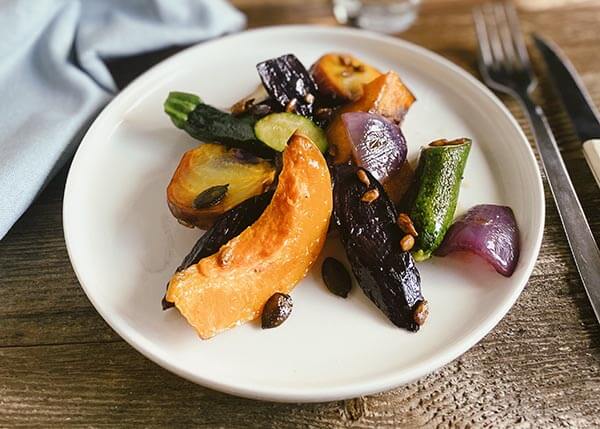 Gegrilltes Herbstgemüse