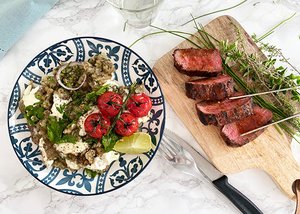 meat and aubergine caviar