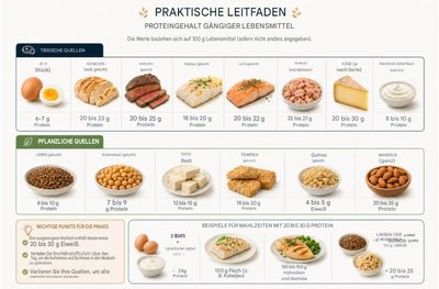 Leitfaden zu Proteinquellen, erstellt von Aurélia Corbaz