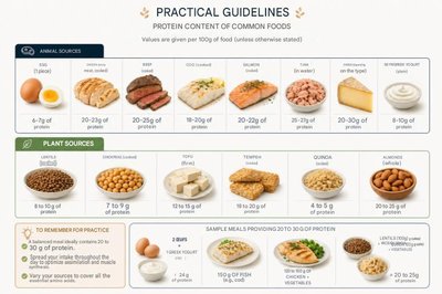 Protein sources guide, prepared by Aurélia Corbaz
