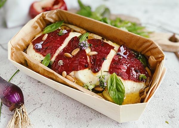 Sommergemüse-Mille-feuille mit Artischocken-Tapenade
