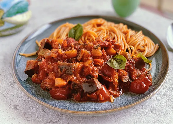 Ratatouille provenzalisch, Spaghetti